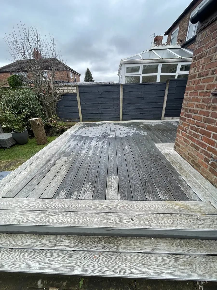Decking, walls & fences before cleaning