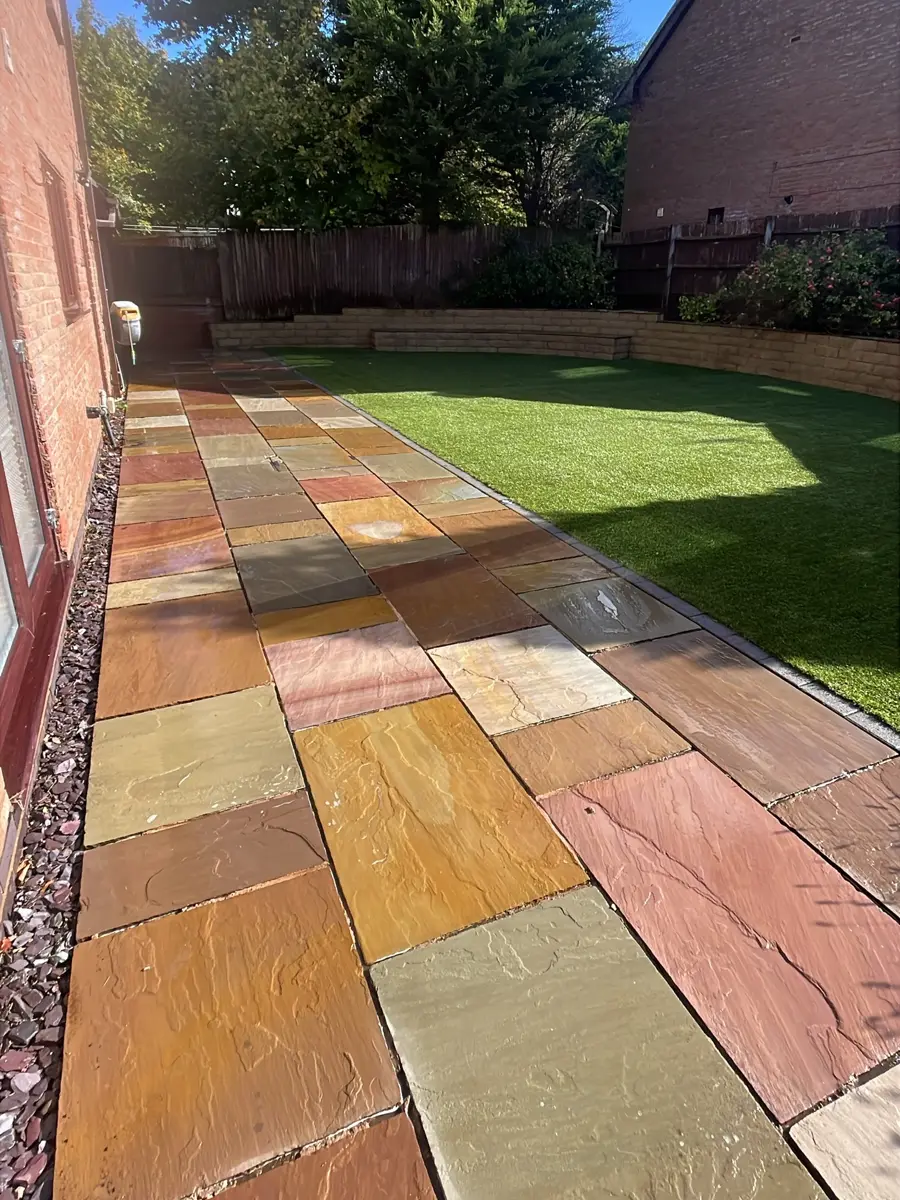 Sandstone patio, Preston after cleaning